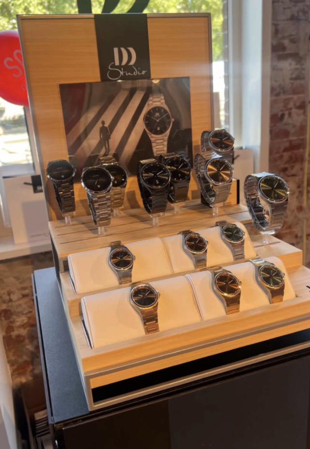 Chloe Two-Tone Silver polished steel bangle watch bracelet