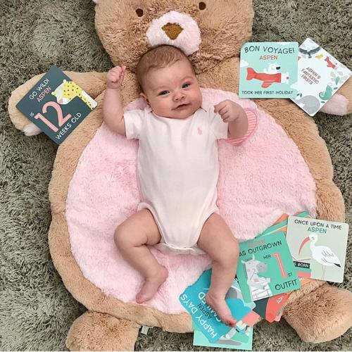 Pink Bear Baby Mat - 31x23