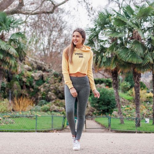 MANIPURA heather gray yoga leggings - YUJ Paris