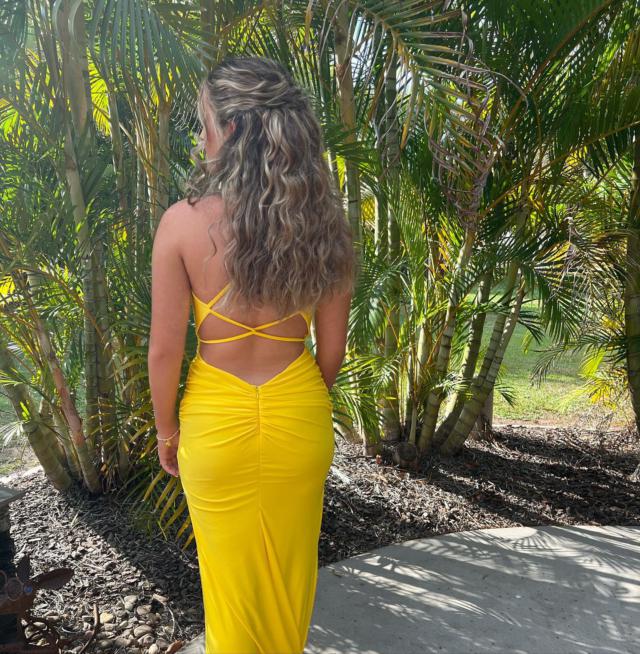 dress by jaz gold coast JAZ Gitter Shimmer Neon Strap Back Prom Dress