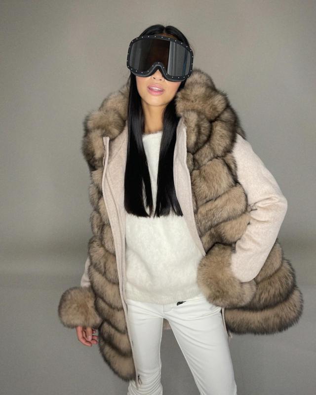 Aspen Reversible Parka & Vest Light Beige – L.Cuppini