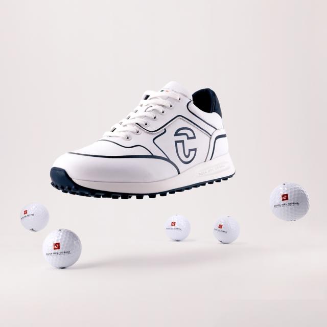 Flyer - White/Navy | Men's Golf Shoes – Duca del Cosma US
