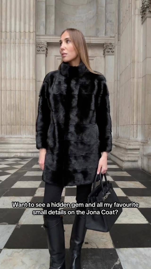 The Jona Coat - Black | Women's Mink Fur Coat – L.Cuppini