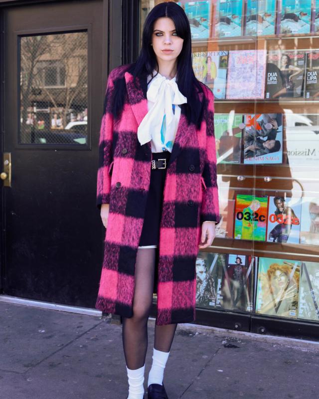 最高級✨レオナール ジャケット コート トリム 花 ウール ピンク 黒 44 L 最高級✨レオナール ジャケット コート トリム 花 ウール ピンク 黒 44