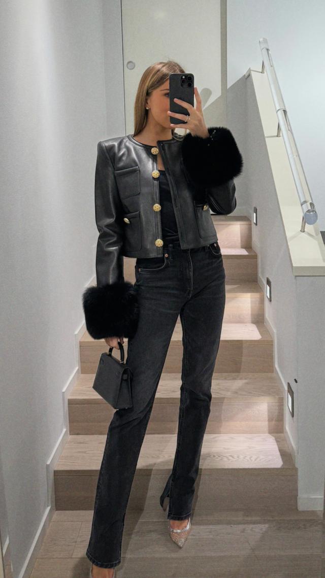 Daria oversized leather jacket – L.Cuppini