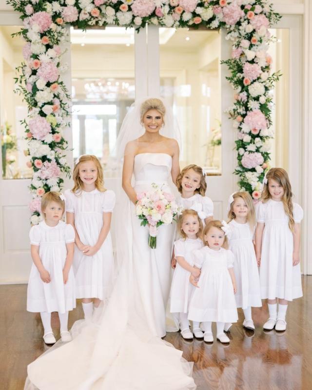 Baby and Toddlers Smocked Flower Girl Dress for Weddings