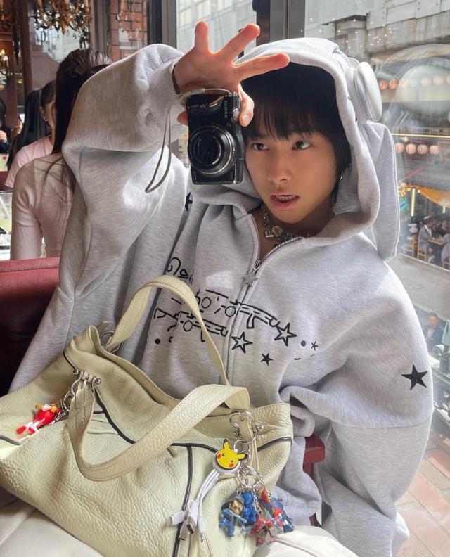 Malfunction Bunny Zip Hoodie Grey Marl Detachable Ears