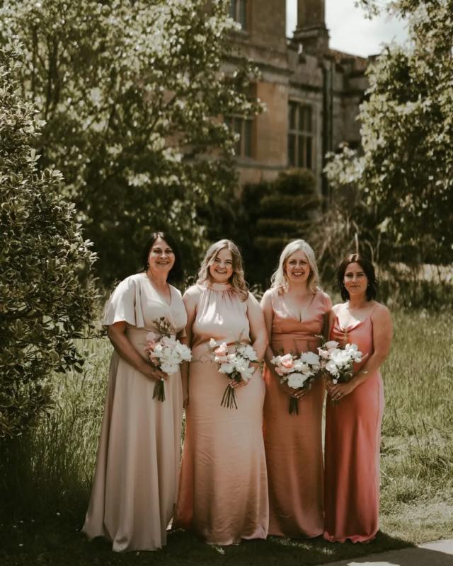 Odelle Maxi Bridesmaid Dress Matte Blush – Pretty Lavish