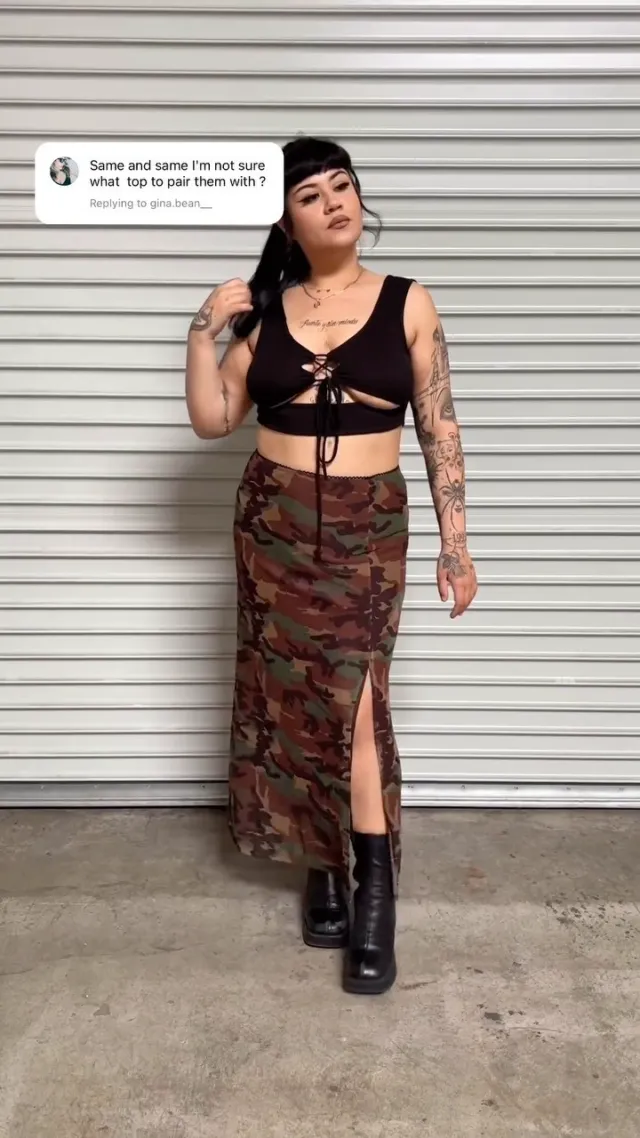 Camo Veil Mesh Skirt | Shop Skirts on Noctex