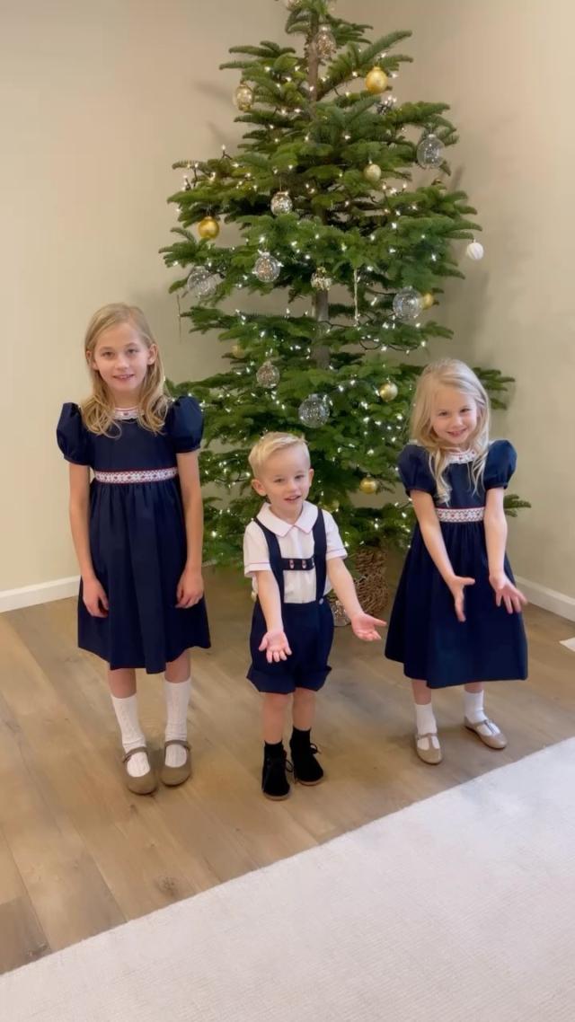 white christmas dresses Olympe Green Long Sleeve Smocked Dress