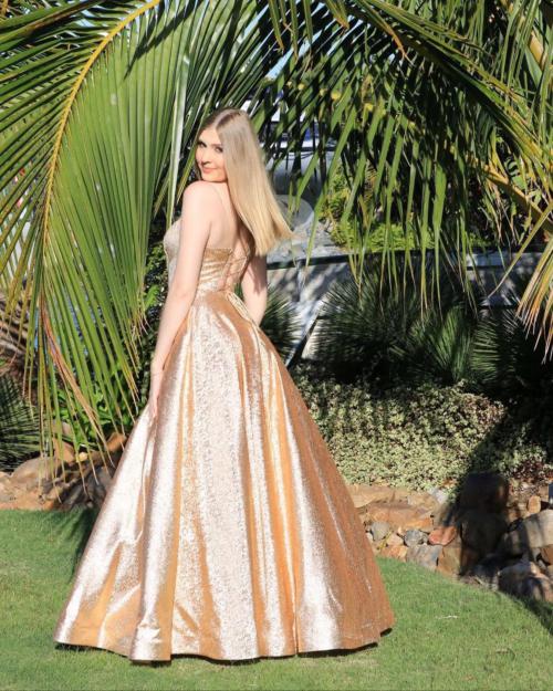 rust dress formal Bella and Bloom Boutique