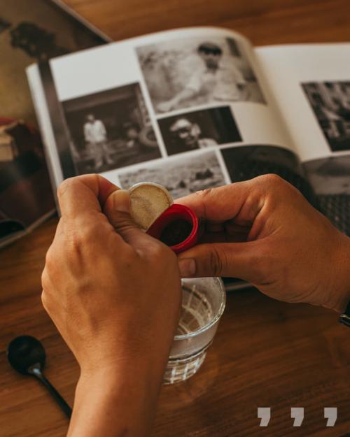 Posted by @3commascoffee - The red for medium roasted, we are using Brazilian...