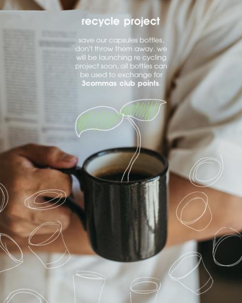 Posted by @3commascoffee - 3commas for the green, don't throw away the capsules,...