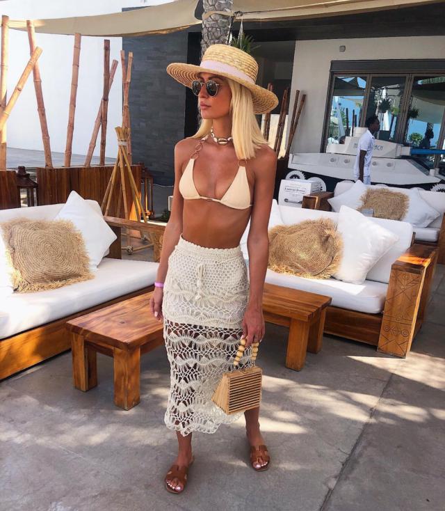 Final Sale Isobelle Skirt - Sand Crochet - Mermaids Swimwear