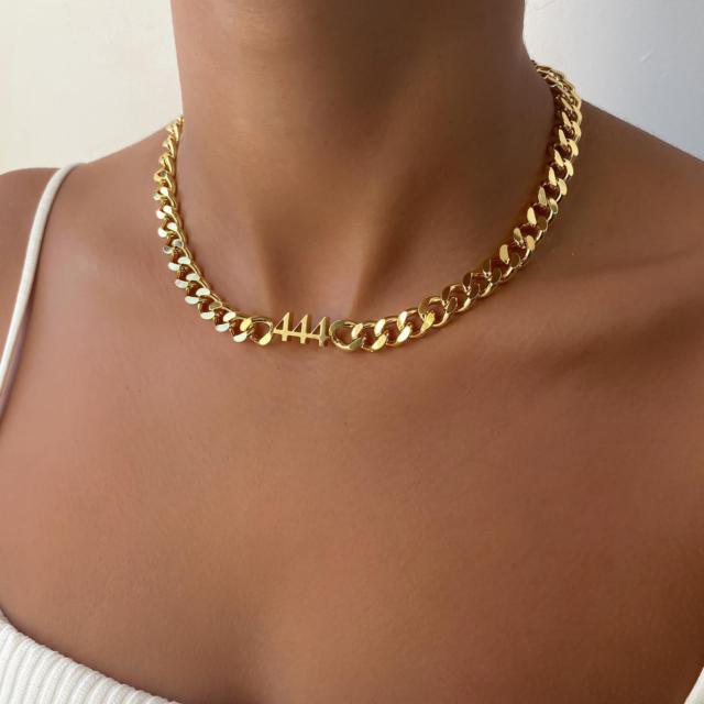 Angel Number Choker Necklace | Angel Number Jewellery | PRYA UK Angel Number Choker Necklace | Angel Number Jewellery | PRYA UK