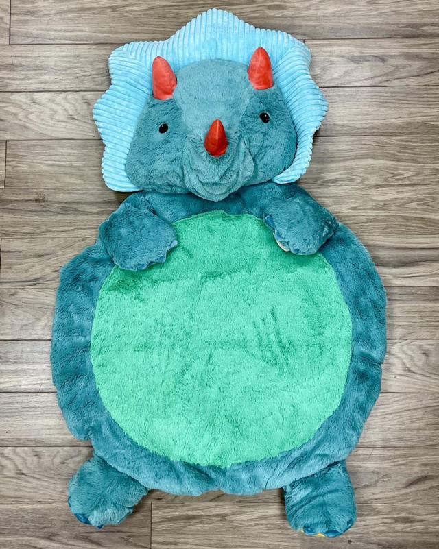 Mary Meyer Pebblesaurus Stuffed Animal Security Blanket, 33 X 33 Centimetres Coral Dinosaur 0 1