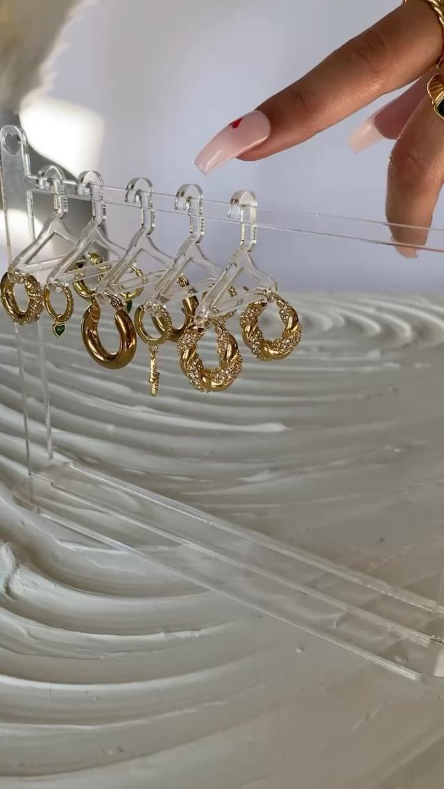 Rfirady 4-Pair Gold Hoop Earrings Set - 18K Gold Plated, Hypoallergenic, Chunky Styles - View #4