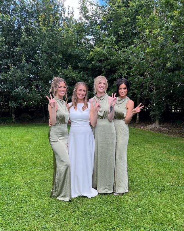 pretty lavish bridesmaid dresses reviews Juliet Ruched Maxi Bridesmaid Dress