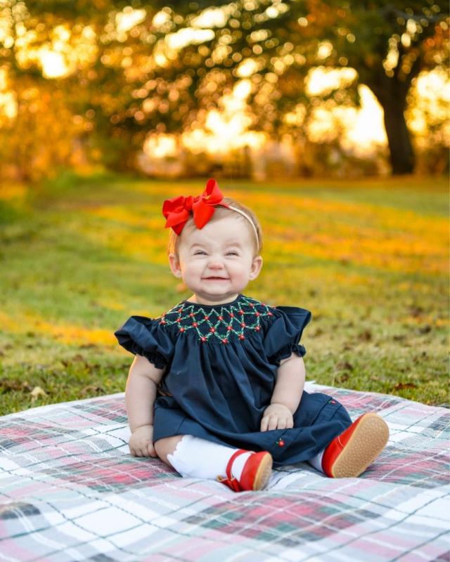 Smocked Navy Bishop Dress I Feltman Brothers Smocked Navy Bishop Dress I Feltman Brothers