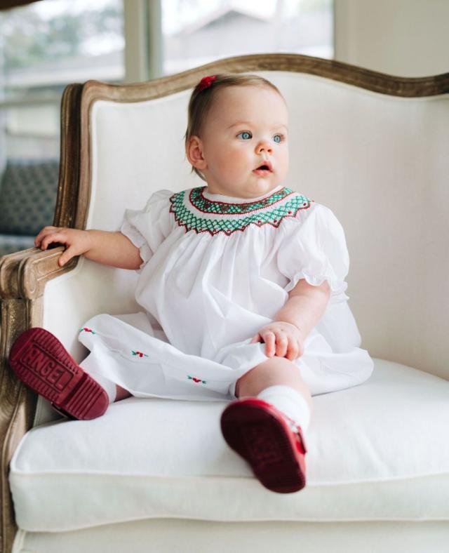 white christmas dresses Feltman Brothers Vintage Smocked Dress: Ivory – shopthelittlehen main image 1