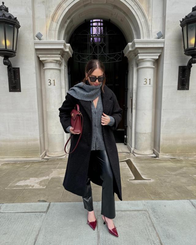 Murphy Cardigan Knit Scarf Set Charcoal – Pretty Lavish