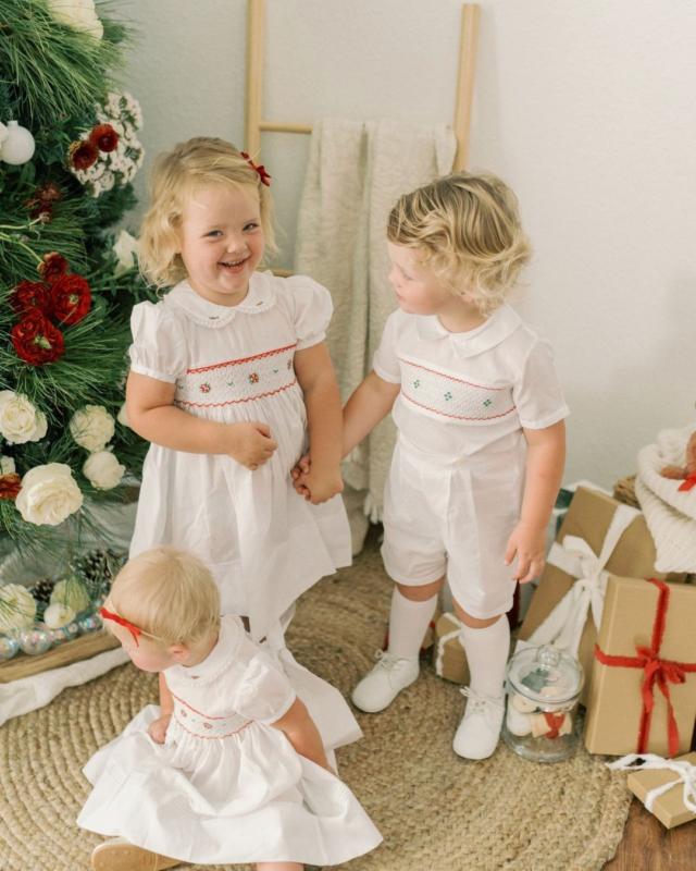 Short Sleeve Smocked Holiday Dress I Feltman Brothers