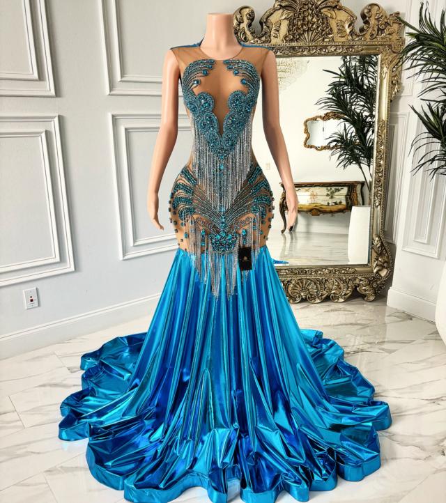 Majesty Diamante Dress (Ready To Ship)  AMEKANA