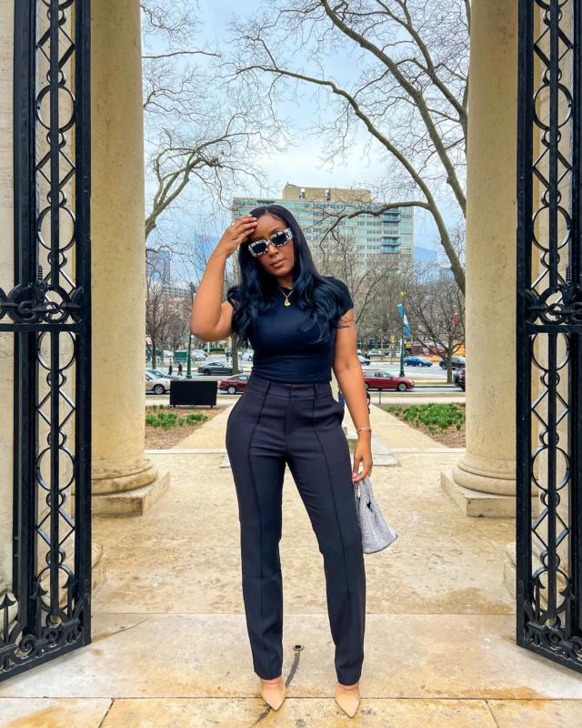Luxe Wide Leg Trouser | Purple High-Waisted Pants with Pintucks
