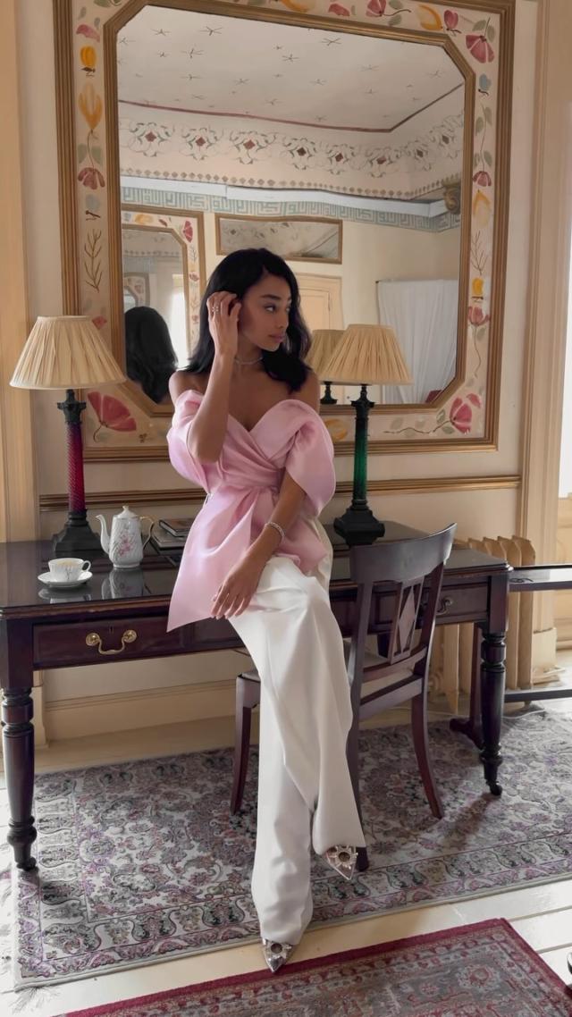 andequal volume off shoulder blouse ピンク volume off shoulder blouse – andequal