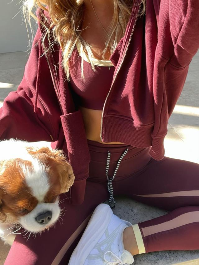 RYDER JUDE CROP HOODIE in BORDEAUX | The UPSIDE