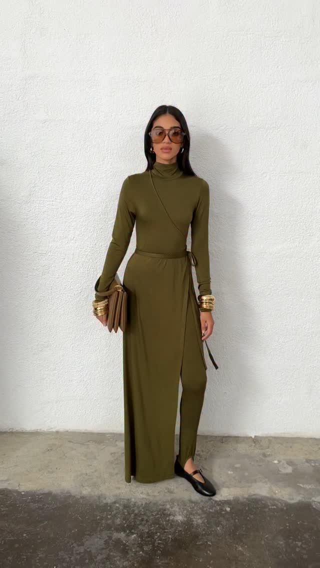 Wei Turtleneck Top - Olive Green – Bouguessa