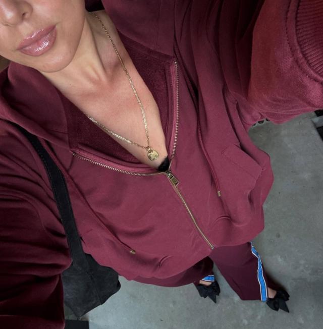 RYDER JUDE CROP HOODIE in BORDEAUX | The UPSIDE