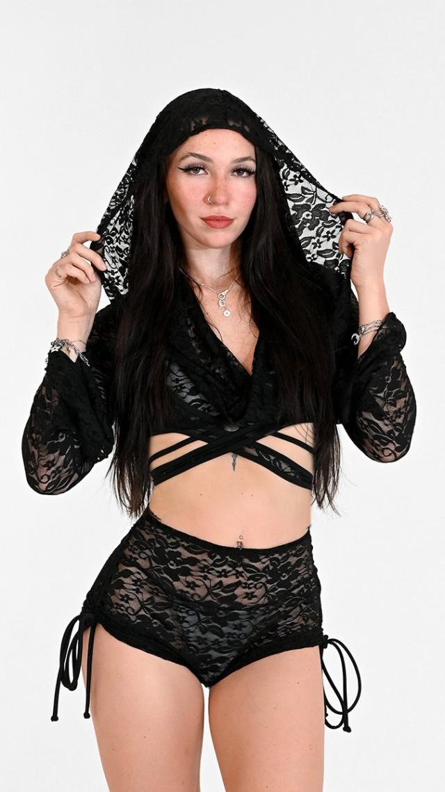 Black Lace Festival Shorts – Suspex Rave Outfits
