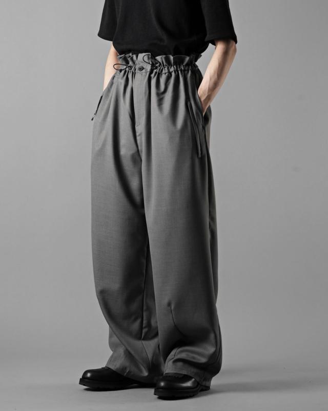 A.F ARTEFACT MILITARY SAROUEL WIDE PANTS / ZIP DOUBLE