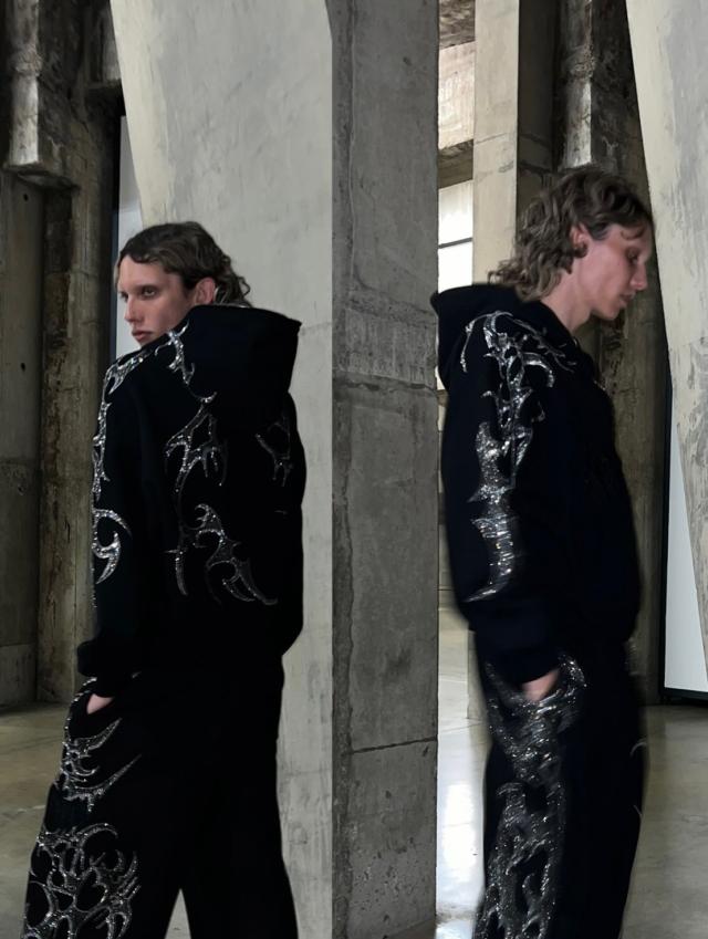 Crash Rhinestone Zip Hoodie Black – NAMED COLLECTIVE US