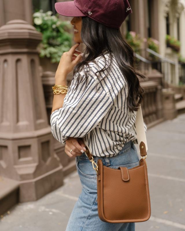 Andie Crossbody | Beechwood Pebble Grain Leather