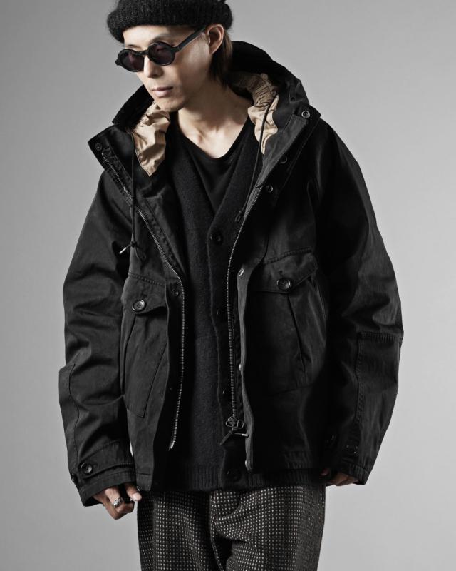 a.f artefact ストライプ フード ワーク コート A.F ARTEFACT HOODED WORK COAT / Sumi Bincho Stripeの商品