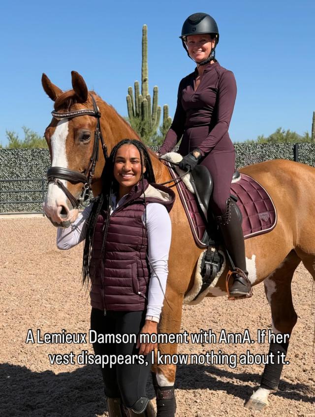 Posted by @dressagegirl1968 - Yes. We discussed attire yesterday! lemieuxproductsofficial Damson for a...