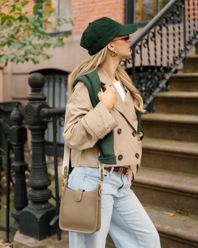 Lauren Saddle Bag | Navy Pebble Grain Leather