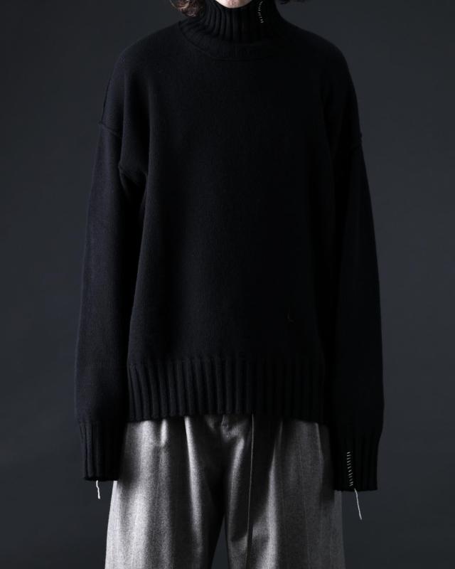 YUTA MATSUOKA long shirt / natural wrinkles linen (dark brown