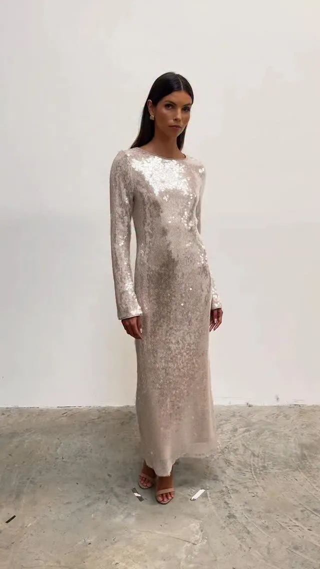 lipsy olivia embellished sequin cowl neck maxi dress Sequin Maxi Dress Lipsy Olivia Embellished Dress Olivia Sequin Backless Maxi Dress Ivory Pretty Lavish