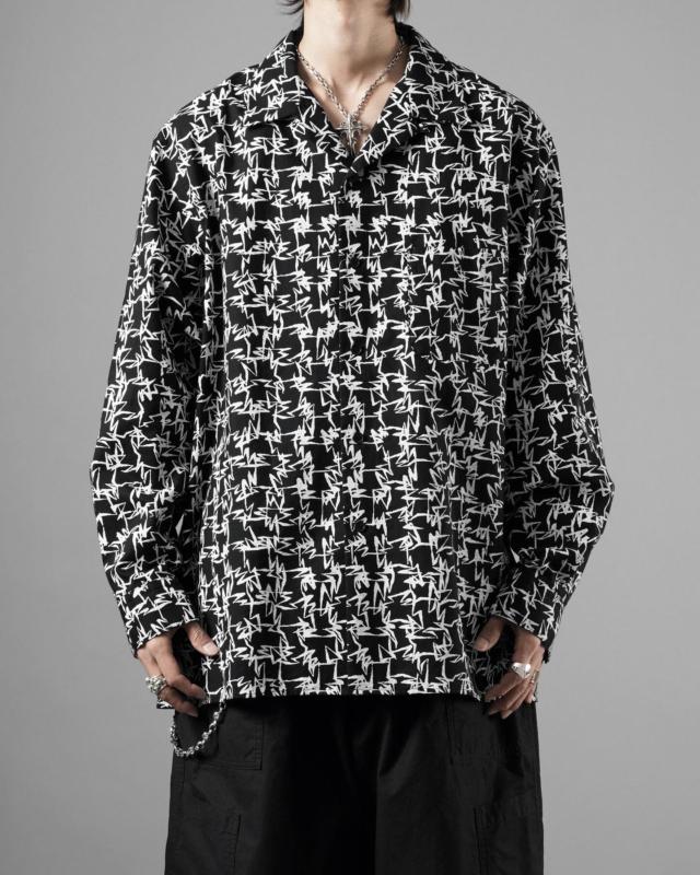 YUTA MATSUOKA long shirt / natural wrinkles linen (dark brown