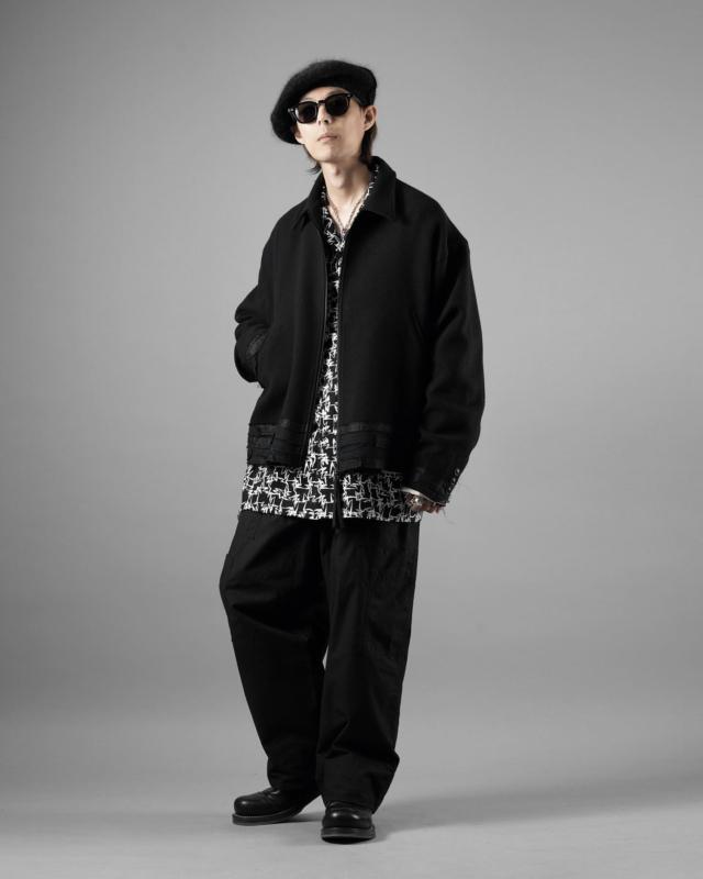 YUTA MATSUOKA long shirt / natural wrinkles linen (dark brown