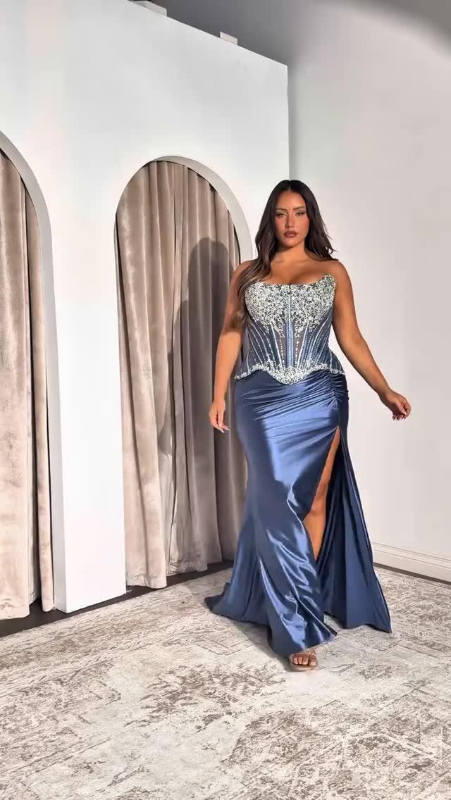slim fit dress slacks Lia Stublla Pierre Gown Hire – TENN main image 1