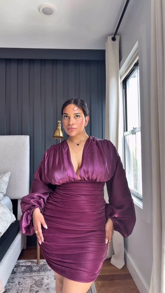ANDREA IYAMAH ANIDA MINI DRESS - MAROON