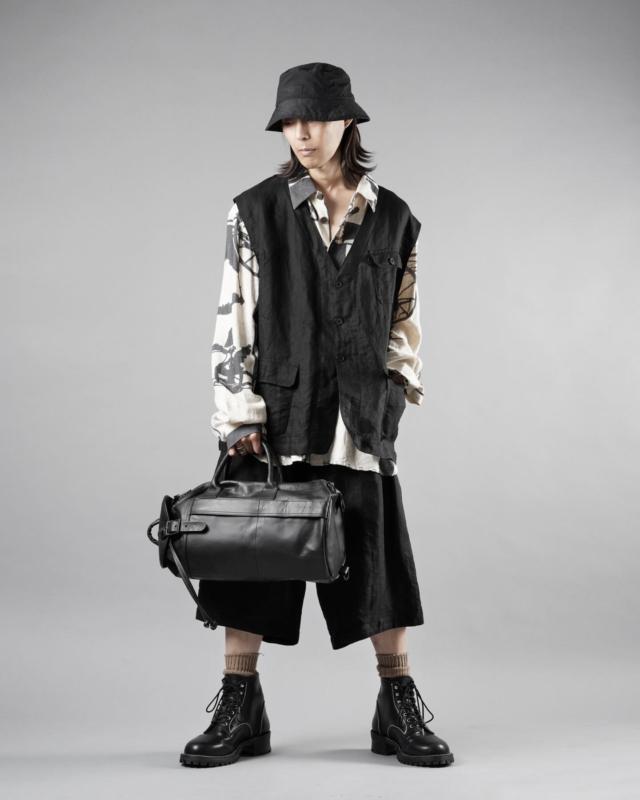 ierib exclusive stand neck jacket / horse shrink (BLACK)の商品