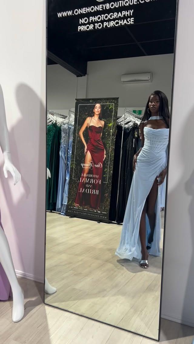 formal dresses empire waist GLS Long Formal Pleated Empire Waist Prom Dress - Rose Gold - Sleeveless Illusion V-Neck - Size XS