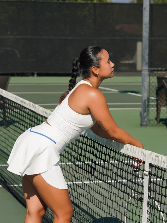 Tiebreaker White Tennis Crop Top | Common Player