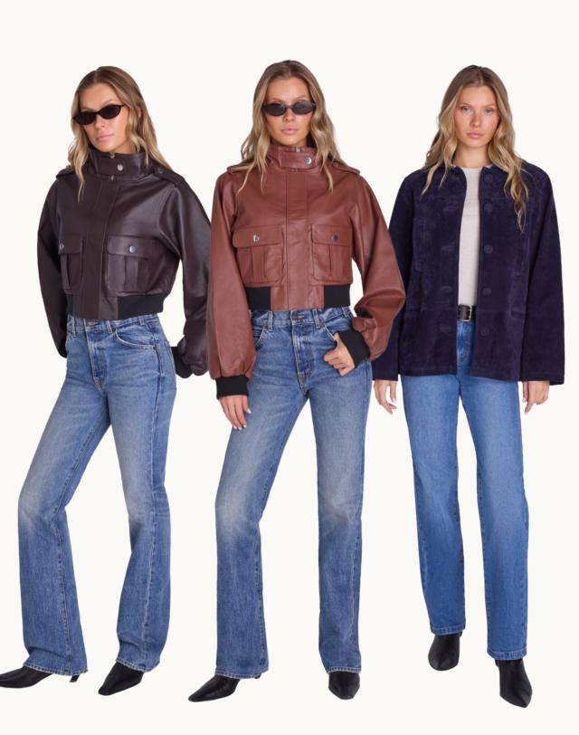Leather Mock Neck Jacket – WeWoreWhat