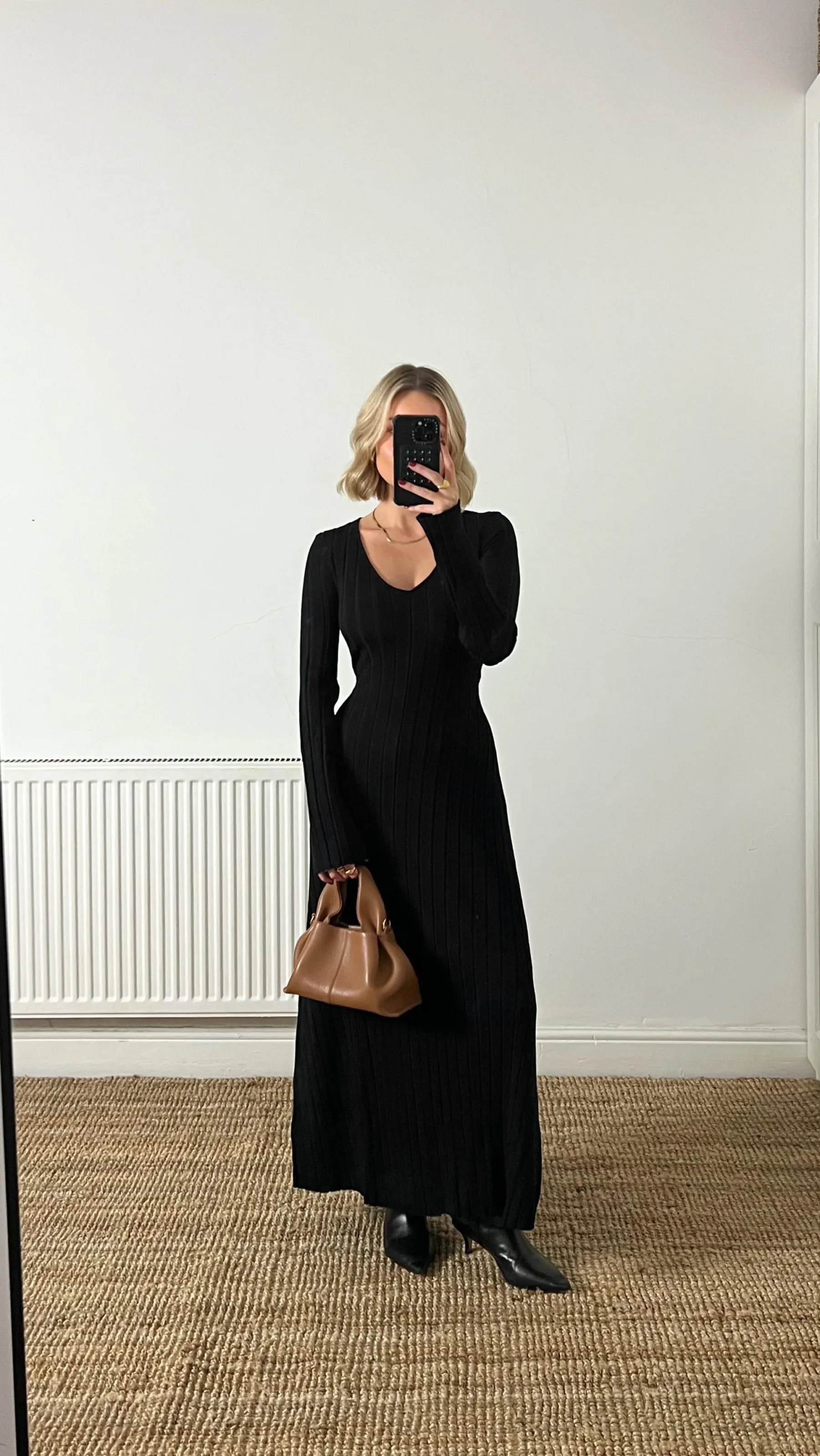 classic knit dress Karen Kane Women's Short Sleeve Henley Sweater Dress, White, XS main image 0